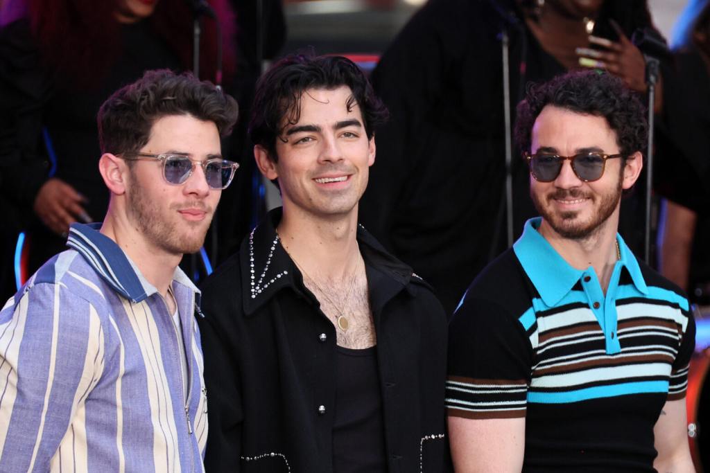 Nick Jonas, Joe Jonas, and Kevin Jonas of the Jonas Brothers perform on NBC's "Today"