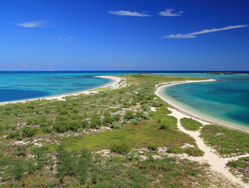 Consisting of seven small islands in the Gulf Of Mexico, Dry Tortugas National Park in the Florida Keys is considered of the most isolated national parks in the United States.