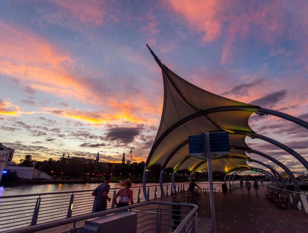 Sunset at Tampa riverwalk These Are The 3 Most Photographed Tampa Landmarks