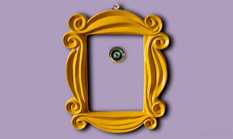 FRIENDS yellow peephole frame