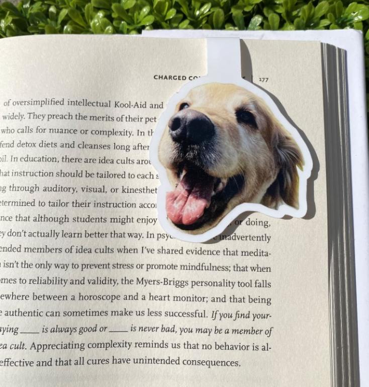 customized dog bookmark